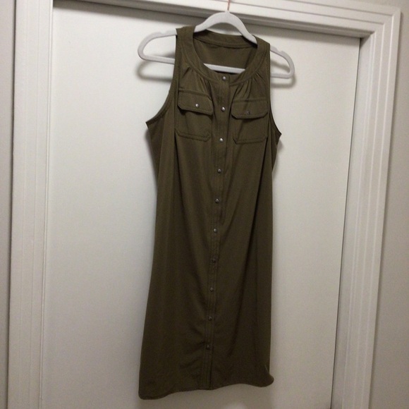 Womens Athleta Shaper Shirt Dress Snap Front - Picture 1 of 6